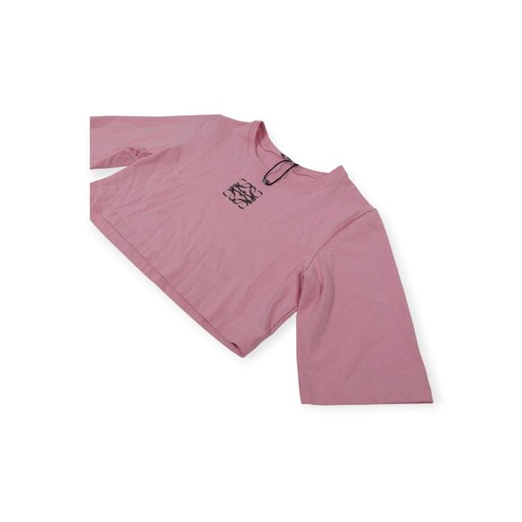 Loewe Blurred Anagram Cotton Cropped T-shirt In Pink RARE SZ L - Picture 7 of 15